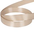Dekorativt bånd satengbånd taftbånd beige 15mm 50m | Floristik24.no