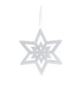 Floristik24 Dekorativ stjerne hvit, snødd 28cm L40cm 1stk