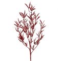 Floristik24 Dekorativ gren rød med glimmer 69cm 2stk