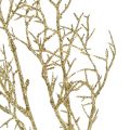 Floristik24 Dekorativ gren med glitter julegren i gull L55cm