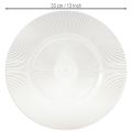 Dekorativ tallerken med riller plasttallerken plasttallerken klar Ø33cm | Floristik24.no
