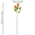 Kunstig oransje saflor som kunstig blomst til vaser og dekorasjon, 55 cm, 4 stk. | Floristik24.no
