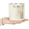 Blikkplante i kremfarget metall Shabby Chic Ø11cm H10.5cm | Floristik24.no