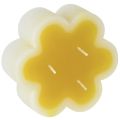 Floristik24 Tre-veke lys dekorativt blomsterlys gul hvit Ø11,5cm H4cm