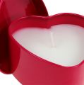 Floristik24 Duftlys hjerteform rosa 7cm x 3,5cm 1p