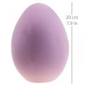 Floristik24 Påskeegg dekorativ egg plast lilla flokket 20cm