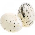 Floristik24 Deco egg med fjær Kunstige påskeegg Påskepynt H6cm 6 stk
