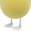 Floristik24 Dekoregg med ben gul borddekor påske dekorativ figur egg H25cm