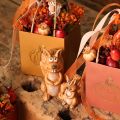 Sittende ekornfigur til høstdekorasjon, 10 cm | Floristik24.no