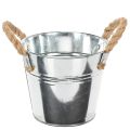 Floristik24 Bøtte med tauhåndtak Ø14 cm H12 cm