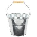 Floristik24 Bøtte Ø12cm H10cm 8 stk. sink, blank