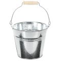 Floristik24 Bøtte Ø14cm H12cm 6 stk. sink, blank
