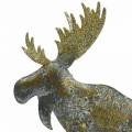 Floristik24 Julefigur elg gylden antikk look metall 21 × 14,5 cm