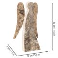 Englefigur laget av tre med bjørkenever, 30 cm | Floristik24.no