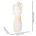 Englefigur med hjertedekorasjon i kremhvit, 23 cm | Floristik24.no