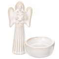 Floristik24 Engleskåldekorasjon med liten figur og rund telysholder 10 cm 3 stk