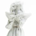 Floristik24 Dekorativ engel med instrumenter hvit H4,5cm 9stk