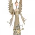 Floristik24 Dekorativ engelfigur med kransjulmetall 13 × 8,5 cm H40cm