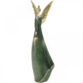 Floristik24 Deco figur engelgrønn juleengel med gyllent hjerte H41cm
