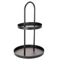 Floristik24 Rundt dekorativt metallbrett med to nivåer, 58 cm