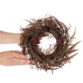 Kunstig krans med bregnegrener, høstdekorasjon, 35 cm | Floristik24.no