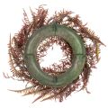 Kunstig krans med bregnegrener, høstdekorasjon, 35 cm | Floristik24.no