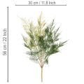 Kunstig bregnegrendekorasjon, grønn, naturtro, 56 cm | Floristik24.no