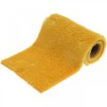 Floristik24 Pelsbånd gul fuskepels for håndverksbordløper 15 × 150cm
