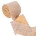 Filtbånd, tofarget gryteklut laget av ullfilt, oransje/flerfarget, 15 cm x 5 m | Floristik24.no