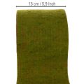 Ullfiltbånd som tofarget pottebånd for blomsterdekorasjon, grønn/rød, 15 cm x 5 m | Floristik24.no