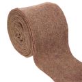 Floristik24 Tofarget filtbånd laget av ullfilt, 100 % ull, lilla/brun, 15 cm x 5 m