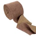Tofarget filtbånd laget av ullfilt, 100 % ull, lilla/brun, 15 cm x 5 m | Floristik24.no