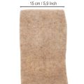 Filtbånd av ullfilt, tofarget, selges i metervare for kreative prosjekter, brun/hvit, 15 cm x 5 m | Floristik24.no