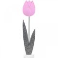Floristik24 Filt blomsterfilt deco blomst tulipan rosa bordpynt H68cm