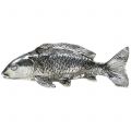 Floristik24 Deco fisk antikk sølv 14cm
