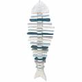 Floristik24 Maritim fiskedekorasjon av drivvedblå, hvit L70cm