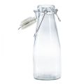Floristik24 Flaske dekorativt glass med kork klar Ø7cm 20,5cm