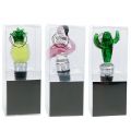 Floristik24 Flaskestopper med figurer laget av glass 11-12cm 3stk