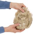 Naturlig beige saueull, løs, til håndverk og dekorasjon, 250 g | Floristik24.no