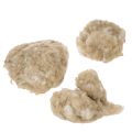 Naturlig beige saueull, løs, til håndverk og dekorasjon, 250 g | Floristik24.no