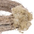 Naturlig beige saueull, løs,