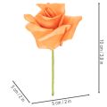 Kunstig oransje rose, 5 cm blomst, enkel, 100 stk. | Floristik24.no
