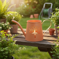 Dekorative vannkanner i metall, oransje løvetanndesign, telysholdere, 12 cm, 2 stk. | Floristik24.no