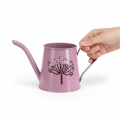 Dekorativ vannkanne i metall, med rosa løvetannmotiv, 12 cm, 2 stk. | Floristik24.no
