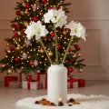 Kunstig amaryllisblomst, hvit, med stilk, advent og jul, 50 cm | Floristik24.no