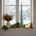 Kunstig juletre, dekorativt tre, delikat design med trebase, 80 cm | Floristik24.no