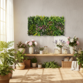 Kunstig plantevegg 100 x 55 cm vertikal grønnsak | Floristik24.no