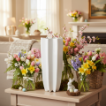 Blomstervase riflet moderne dekorativ vase 38 cm | Floristik24.no