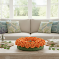 Kunstig oransje rose, 5 cm blomst, enkel, 100 stk. | Floristik24.no