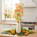 Kunstig blomst orkidegren oransje filigran romdekorasjon 110 cm 3 stk | Floristik24.no